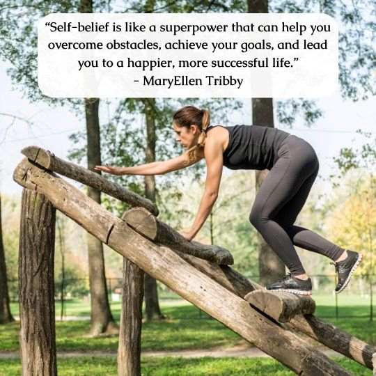 woman climbing over obstacle course