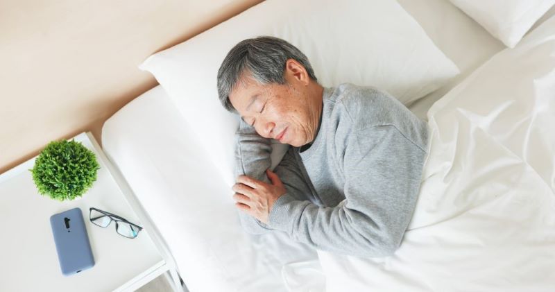 MP 414 Email Image 2 old man sleeping in bed
