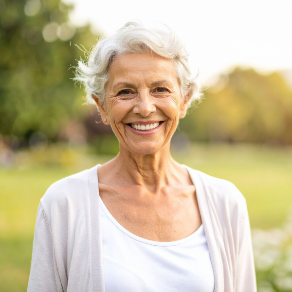 happy old woman