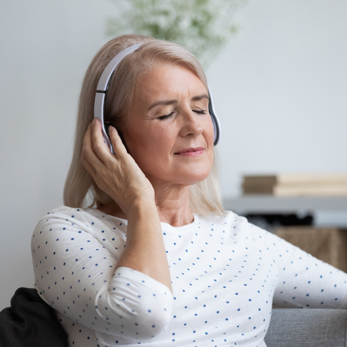 woman headphones